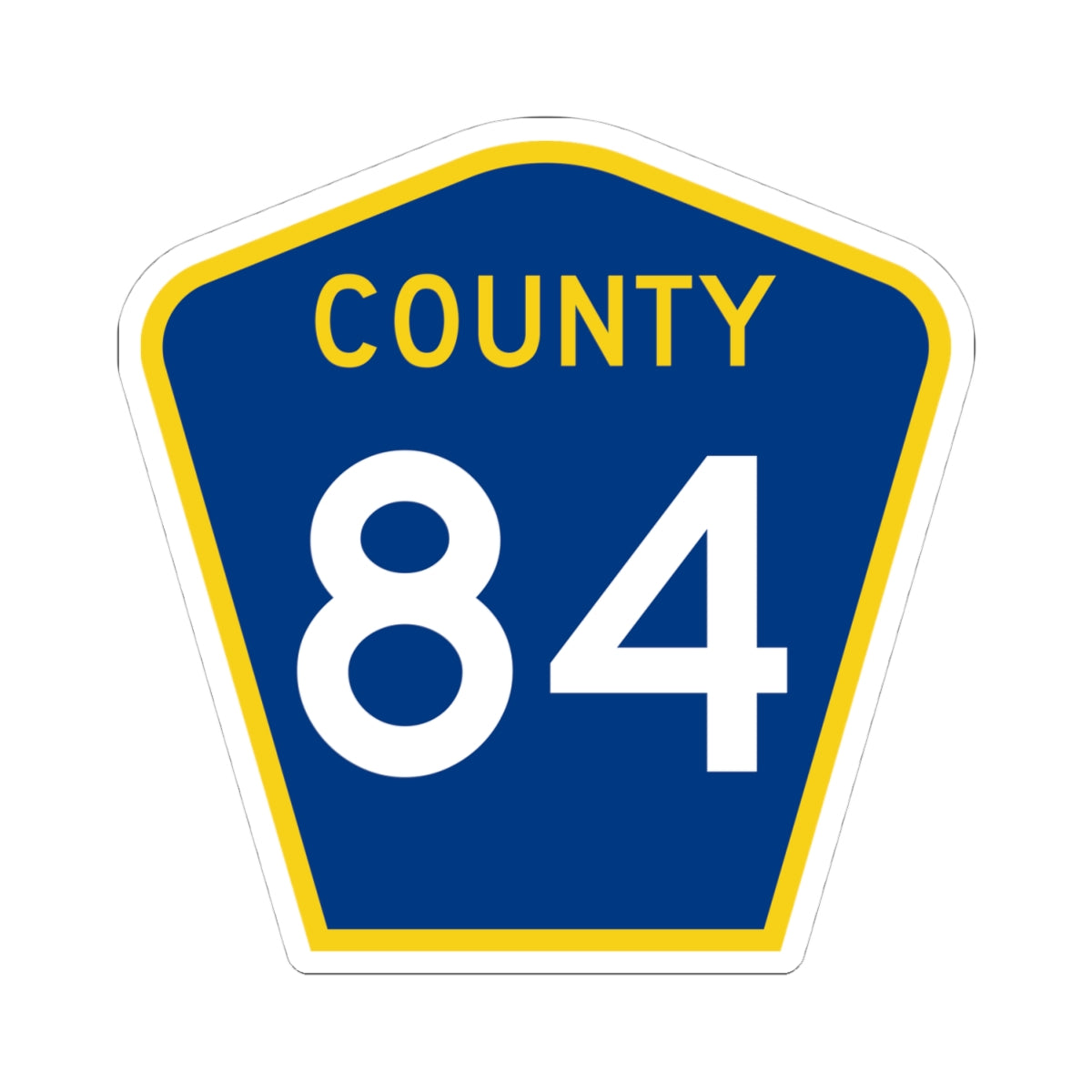 County 84 MN (Minnesota) (Road Sign) STICKER Vinyl Kiss-Cut Decal