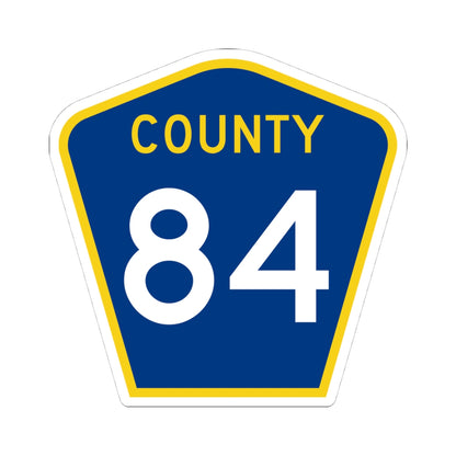 County 84 MN (Minnesota) (Road Sign) STICKER Vinyl Kiss-Cut Decal