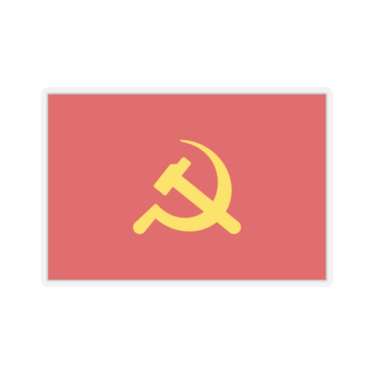 Flag of the Communist Party of Kampuchea (Cambodia) STICKER Vinyl Kiss-Cut Decal