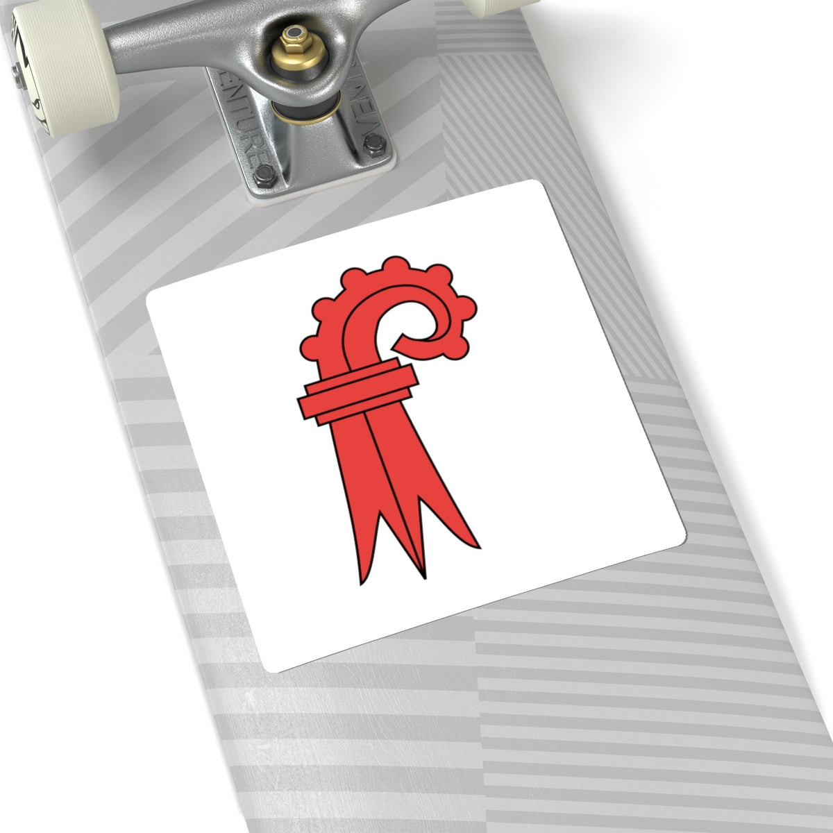 Flag of Canton of Basel Land (Switzerland) STICKER Vinyl Kiss-Cut Decal