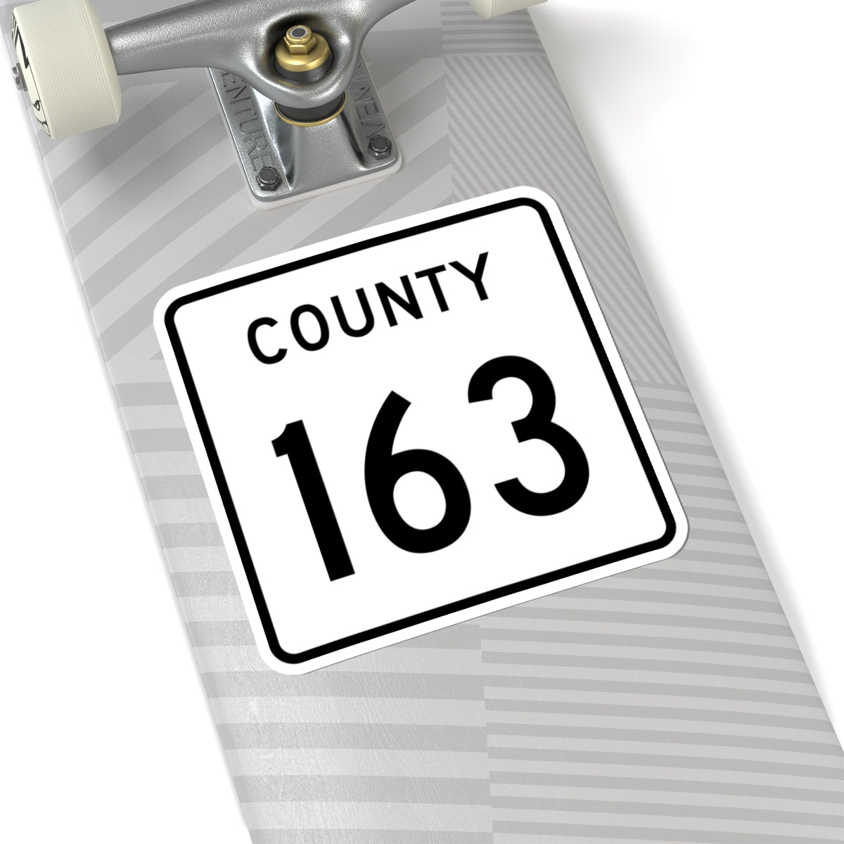 County 163 square (Minnesota) (Road Sign) STICKER Vinyl Kiss-Cut Decal