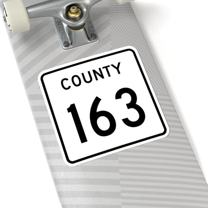 County 163 square (Minnesota) (Road Sign) STICKER Vinyl Kiss-Cut Decal