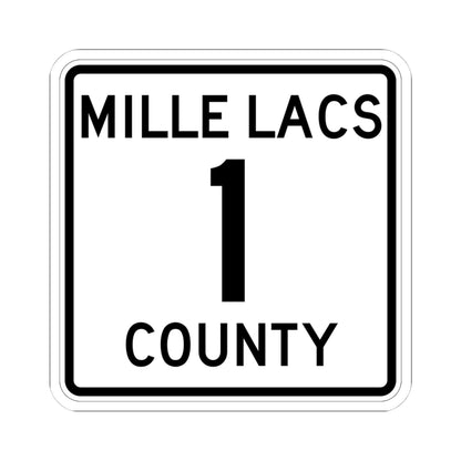 Mille Lacs County 1 MN (Minnesota) (Road Sign) STICKER Vinyl Kiss-Cut Decal