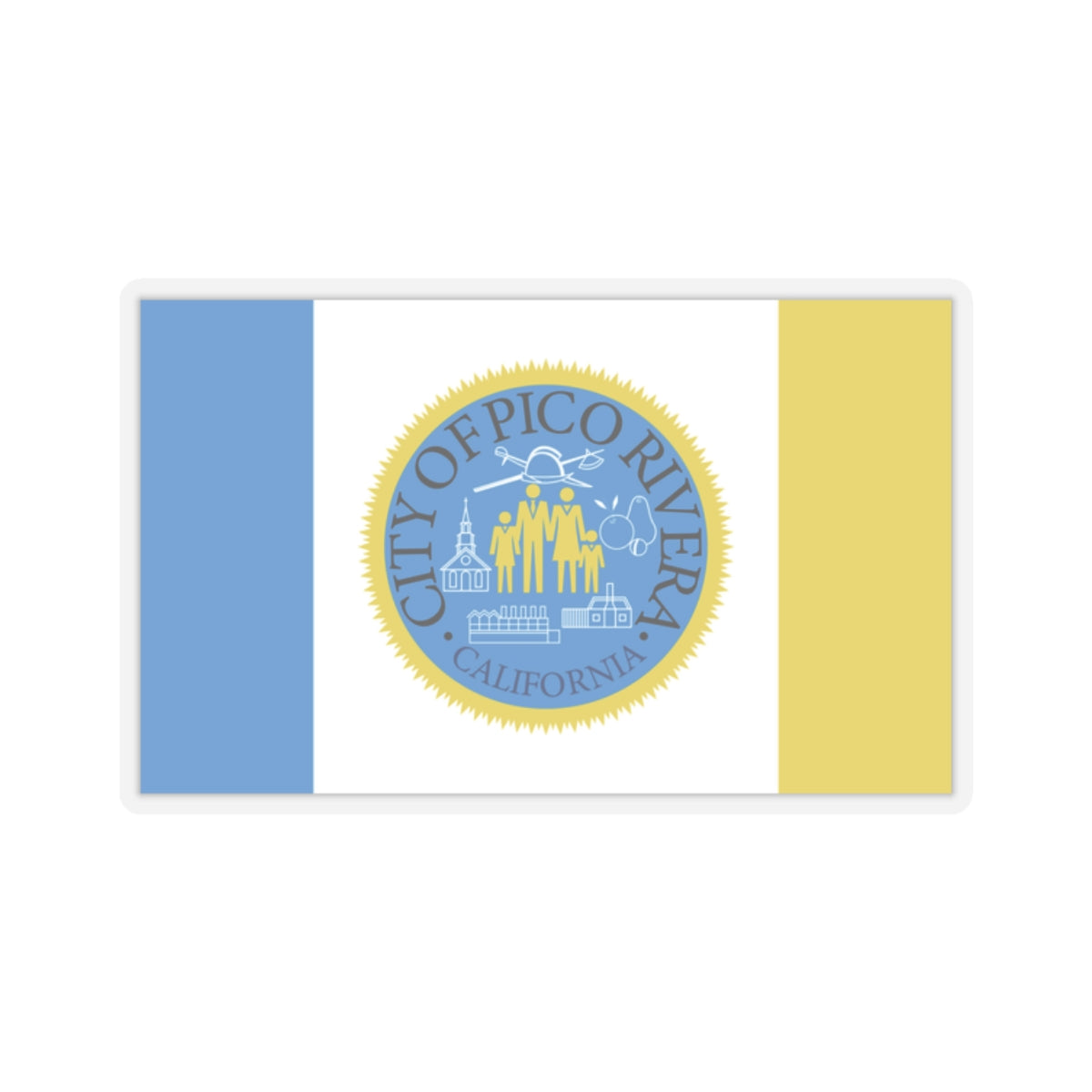 Flag of Pico Rivera, California - STICKER Vinyl Kiss-Cut Decal