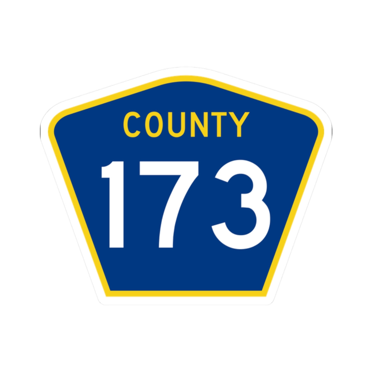 County 173 MN (Minnesota) (Road Sign) STICKER Vinyl Kiss-Cut Decal