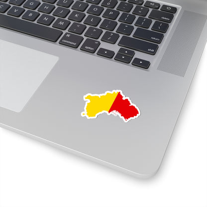 Flag map of Naples (Italy) STICKER Vinyl Kiss-Cut Decal