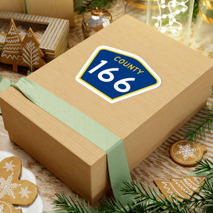 County 166 MN (Minnesota) (Road Sign) STICKER Vinyl Kiss-Cut Decal