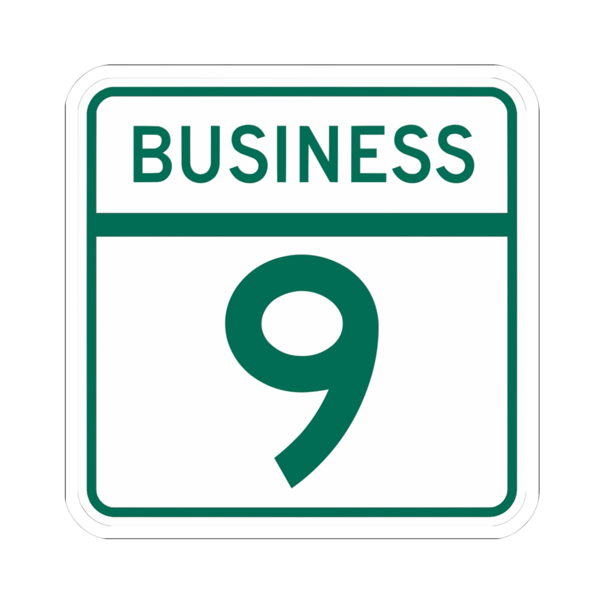 MD Route 9 Business (Maryland) (Road Sign) STICKER Vinyl Kiss-Cut Decal