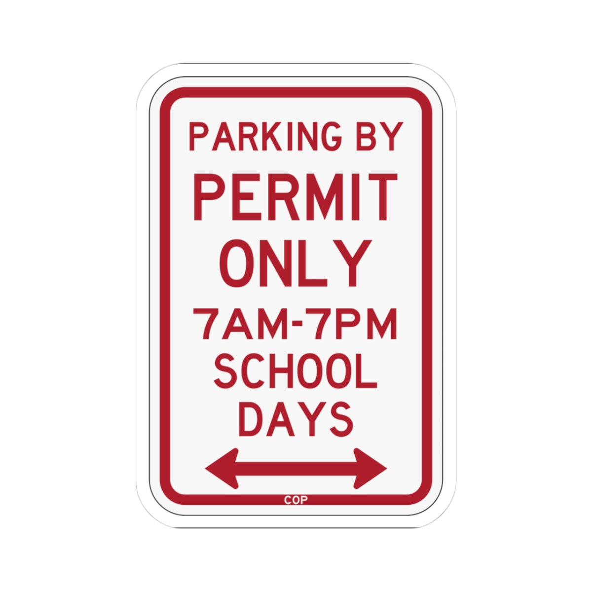 PBOT Road sign P4456D (Oregon) (Road Sign) STICKER Vinyl Kiss-Cut Decal