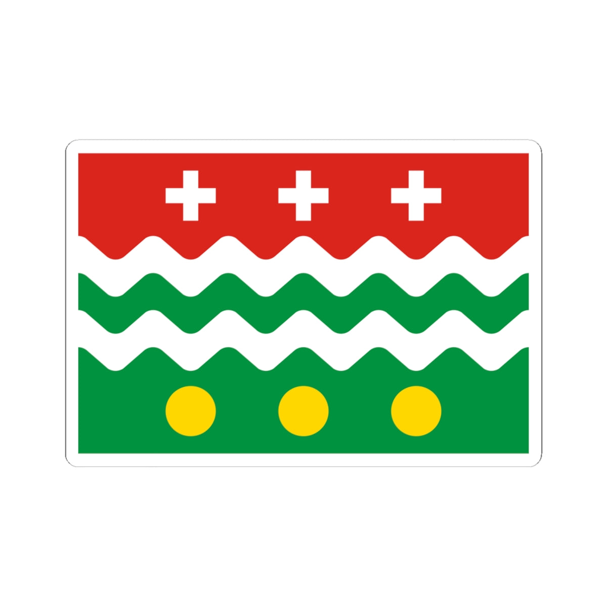 Flag of Molokovsky rayon Tver oblast (Russia) STICKER Vinyl Kiss-Cut Decal