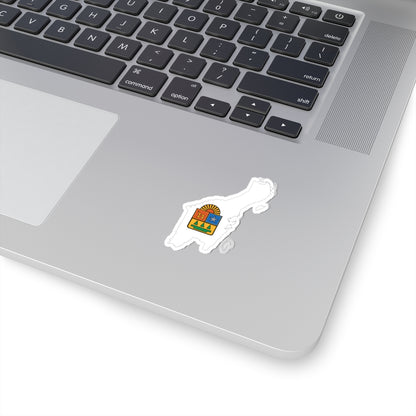 Flag-map of Quintana Roo Mexico (Mexico) STICKER Vinyl Kiss-Cut Decal