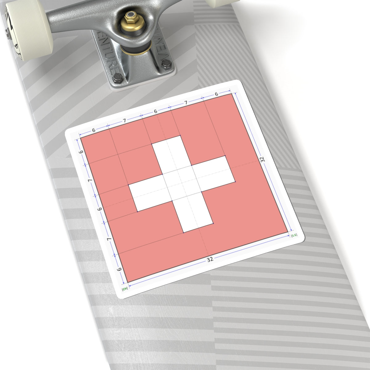 Flag of Switzerland construction sheet (Switzerland) STICKER Vinyl Kiss-Cut Decal
