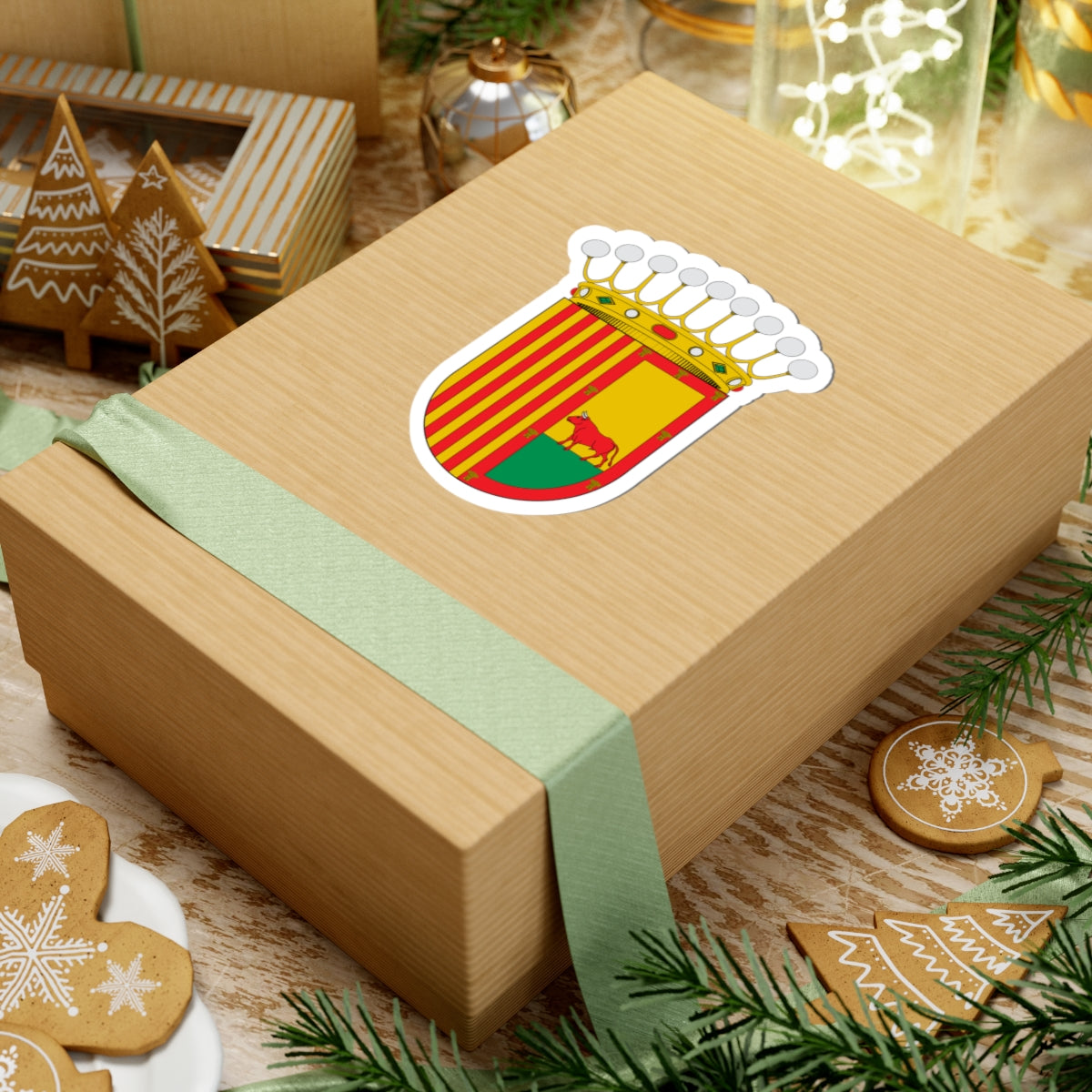 Escudo de Atarés (Spain) (Coat of Arms) STICKER Vinyl Kiss-Cut Decal