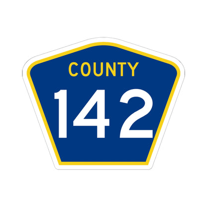 County 142 MN (Minnesota) (Road Sign) STICKER Vinyl Kiss-Cut Decal