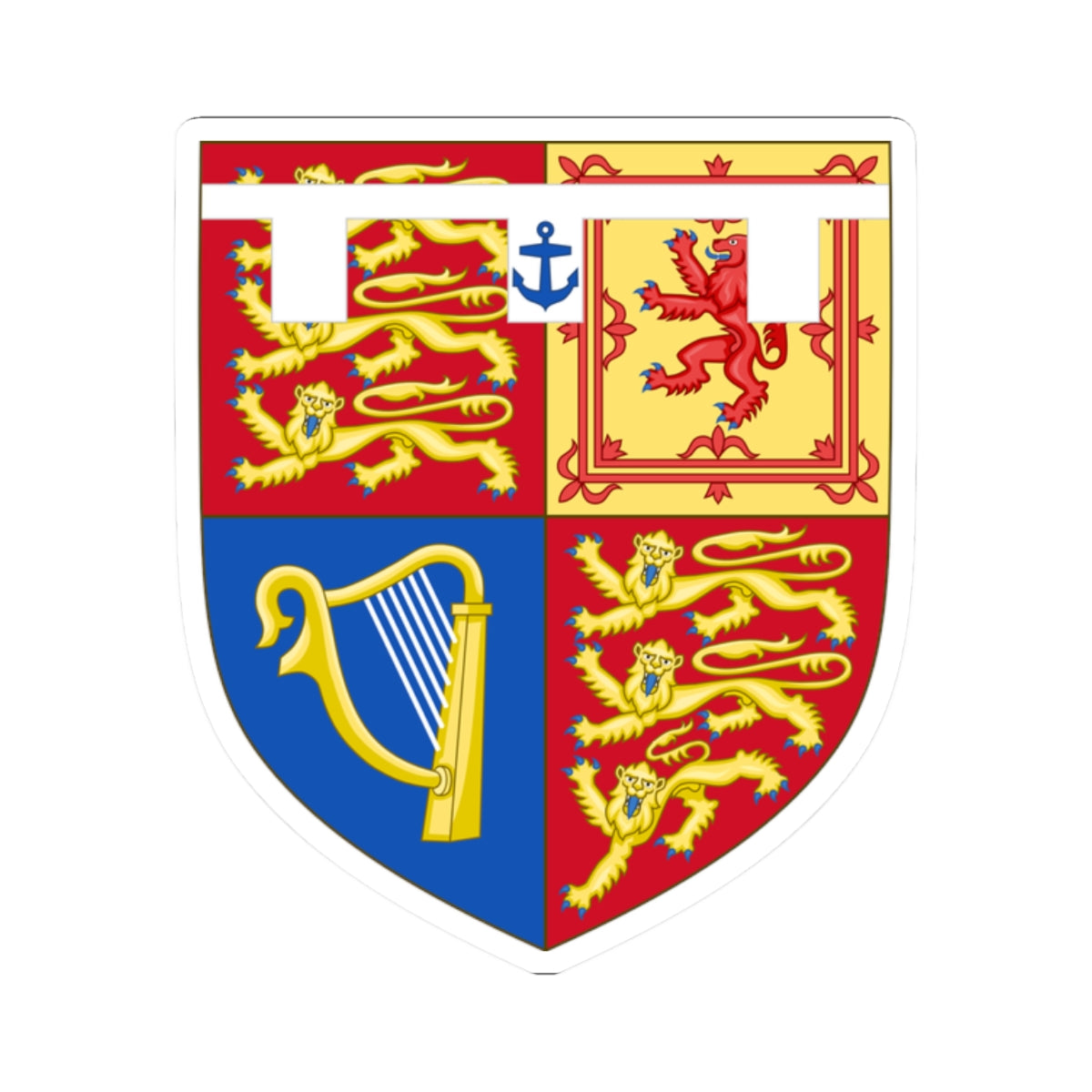 Arms of Andrew Duke of York (United Kingdom) (Coat of Arms) STICKER Vinyl Kiss-Cut Decal