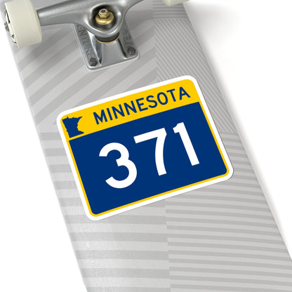 MN-371 wide (Minnesota) (Road Sign) STICKER Vinyl Kiss-Cut Decal
