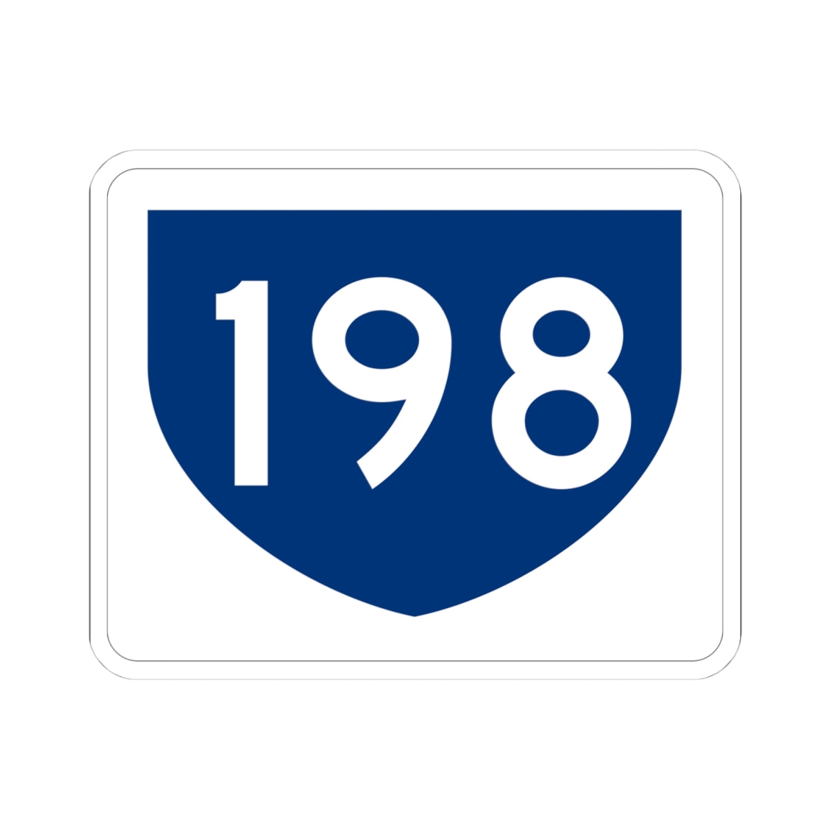 PR primary 198 (Puerto Rico) (Road Sign) STICKER Vinyl Kiss-Cut Decal