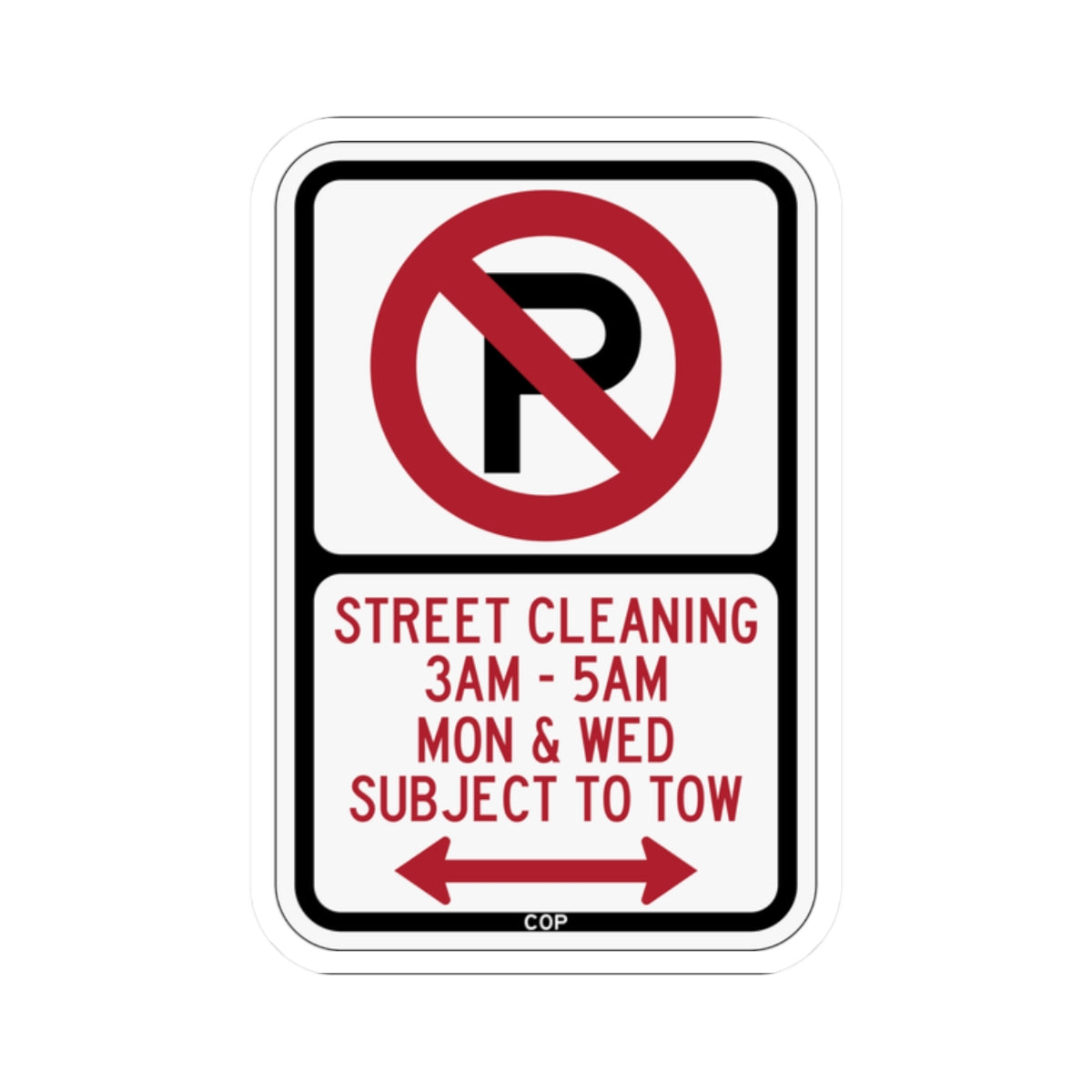 PBOT Road sign P1100D (Oregon) (Road Sign) STICKER Vinyl Kiss-Cut Decal