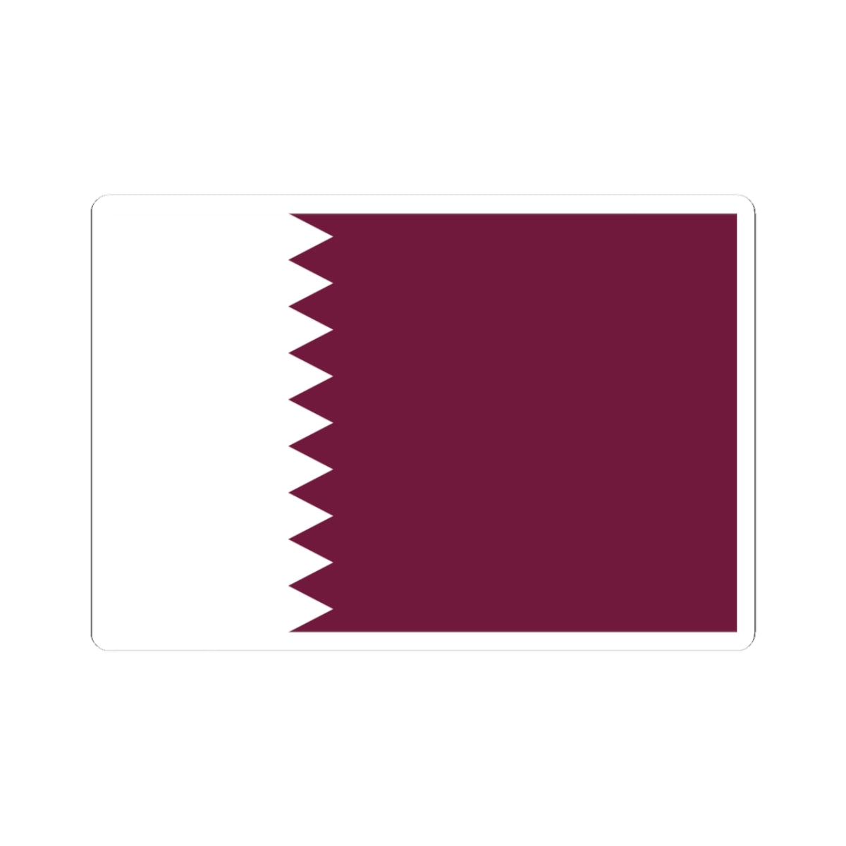Flag of Qatar 1949-1971 3-2 (Qatar) STICKER Vinyl Kiss-Cut Decal