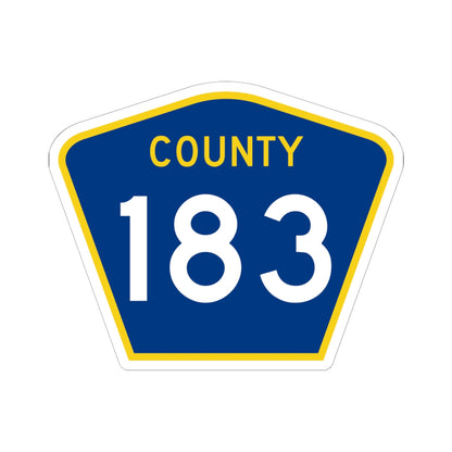 County 183 MN (Minnesota) (Road Sign) STICKER Vinyl Kiss-Cut Decal