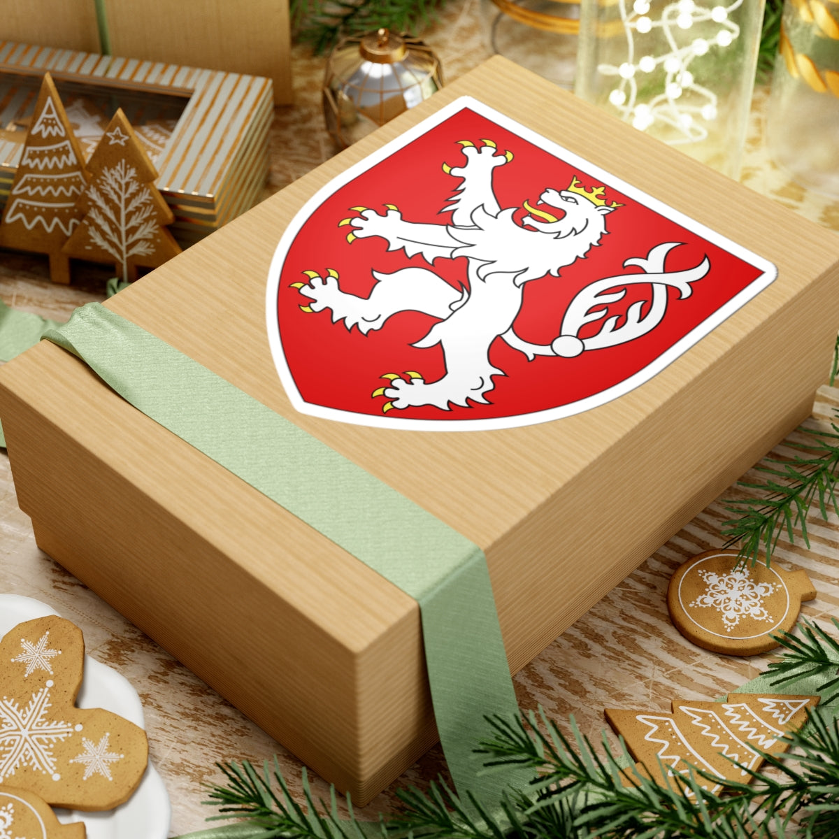 Blason Bo Bohême (Czech Republic) (Coat of Arms) STICKER Vinyl Kiss-Cut Decal