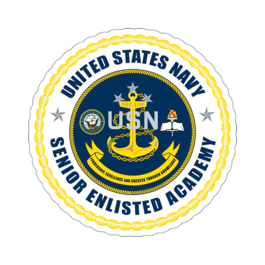 USN Senior Enlisted Academy NEW (U.S. Navy) STICKER Vinyl Kiss-Cut Decal