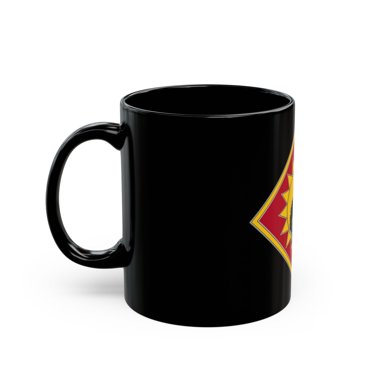 115th Field Artillery Brigade (U.S. Army) Black Coffee Mug-The Sticker Space