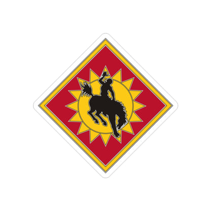 115th Field Artillery Brigade (U.S. Army) REVERSE PRINT Transparent STICKER-2" × 2"-The Sticker Space