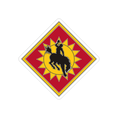 115th Field Artillery Brigade (U.S. Army) REVERSE PRINT Transparent STICKER-3" × 3"-The Sticker Space