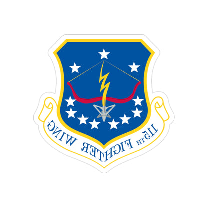 115th Fighter Wing (U.S. Air Force) REVERSE PRINT Transparent STICKER-2" × 2"-The Sticker Space