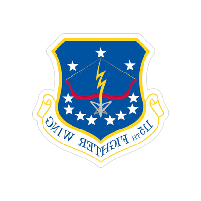 115th Fighter Wing (U.S. Air Force) REVERSE PRINT Transparent STICKER-3" × 3"-The Sticker Space