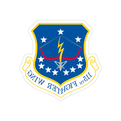 115th Fighter Wing (U.S. Air Force) REVERSE PRINT Transparent STICKER-4" × 4"-The Sticker Space