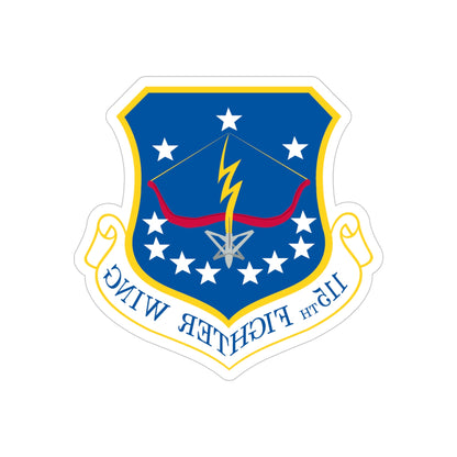 115th Fighter Wing (U.S. Air Force) REVERSE PRINT Transparent STICKER-6" × 6"-The Sticker Space