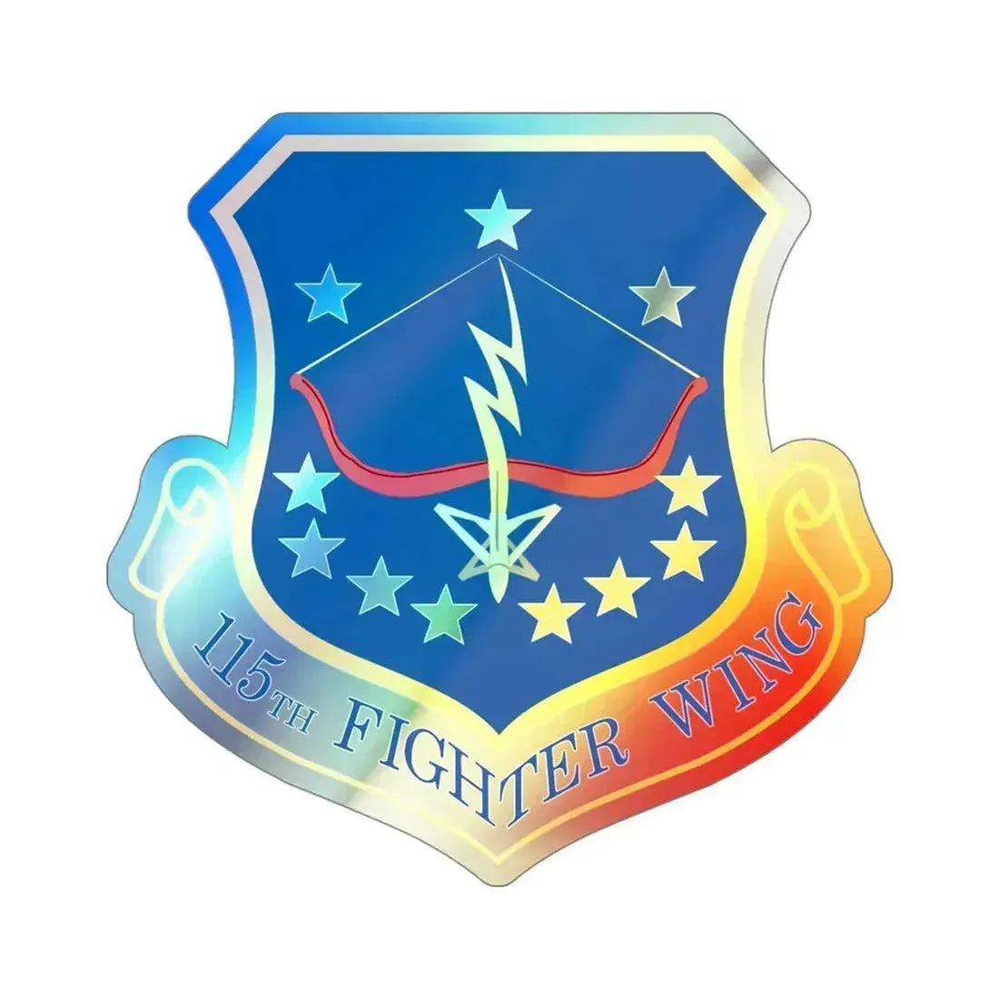 115th Fighter Wing (U.S. Air Force) Holographic STICKER Die-Cut Vinyl Decal 4 Inch Holographic - The Sticker Space