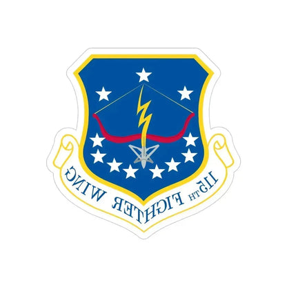 115th Fighter Wing (U.S. Air Force) REVERSE PRINT Transparent Die-Cut STICKER 4 Inch Die-Cut Transparent - The Sticker Space