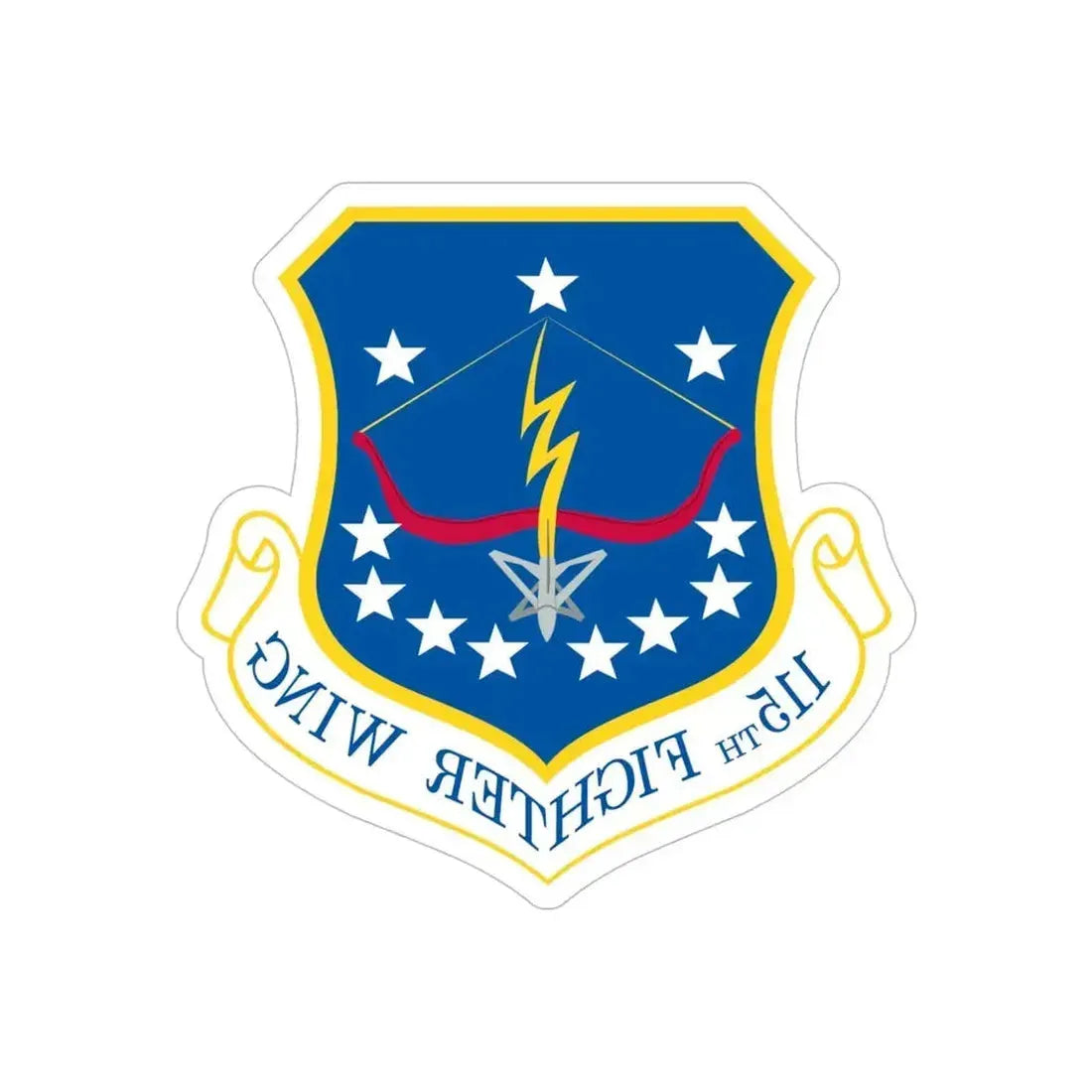 115th Fighter Wing (U.S. Air Force) REVERSE PRINT Transparent Die-Cut STICKER - The Sticker Space
