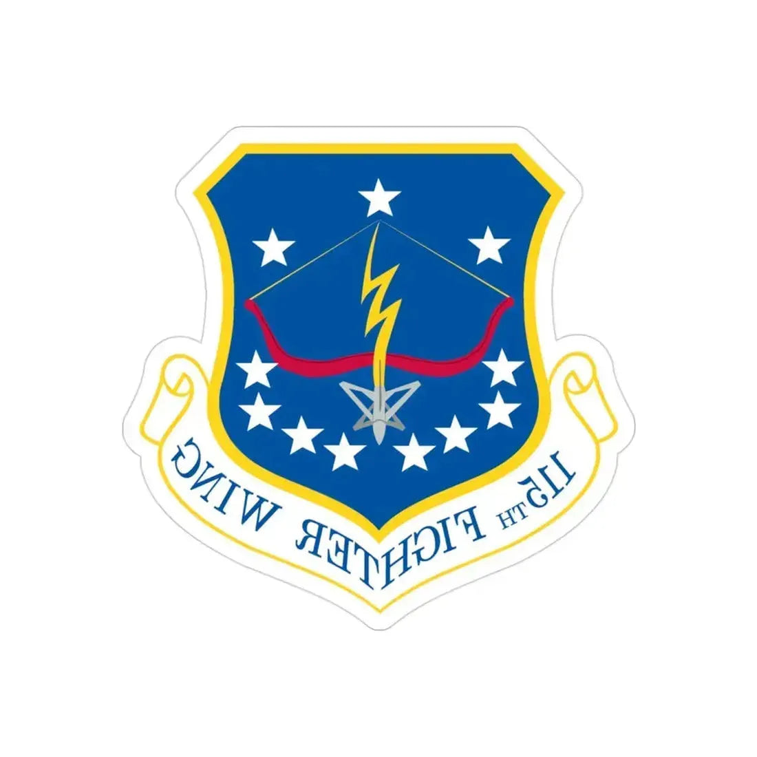 115th Fighter Wing (U.S. Air Force) REVERSE PRINT Transparent Die-Cut STICKER - The Sticker Space
