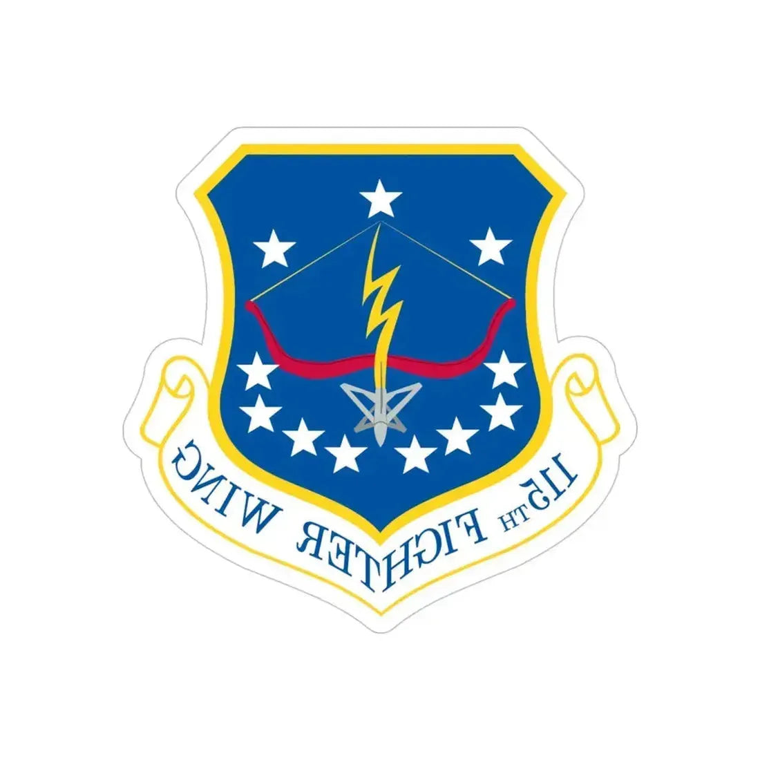 115th Fighter Wing (U.S. Air Force) REVERSE PRINT Transparent Die-Cut STICKER - The Sticker Space