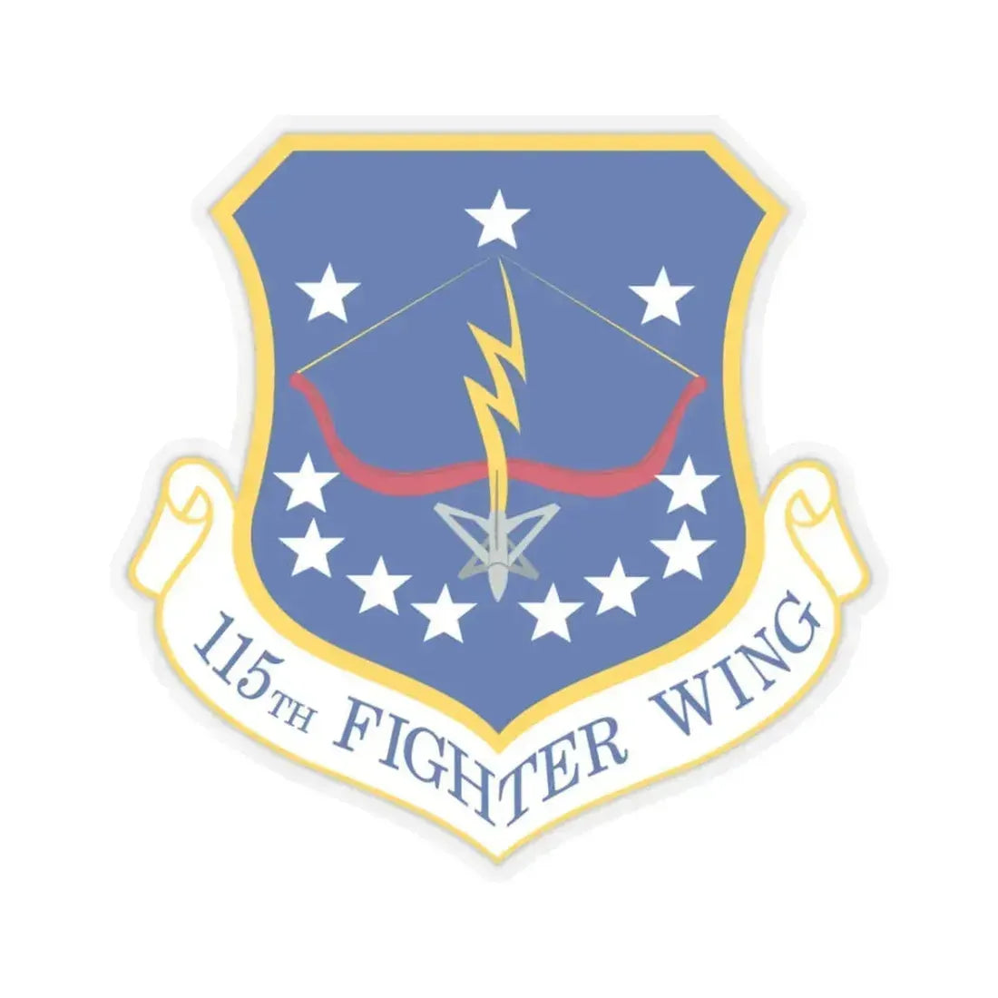 115th Fighter Wing (U.S. Air Force) STICKER Vinyl Kiss-Cut Decal 3 Inch Transparent - The Sticker Space