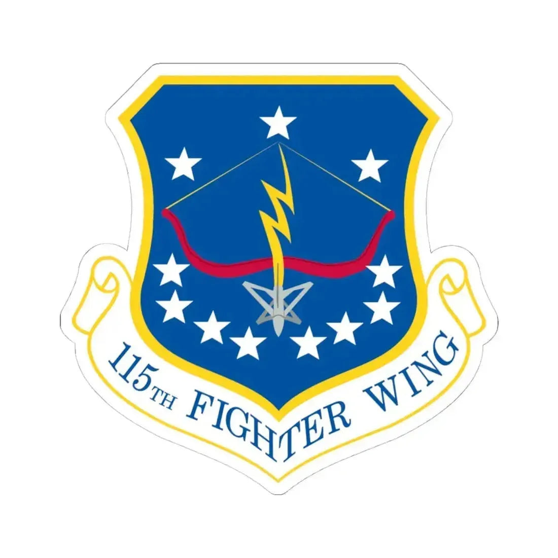 115th Fighter Wing (U.S. Air Force) STICKER Vinyl Kiss-Cut Decal 4 Inch White - The Sticker Space