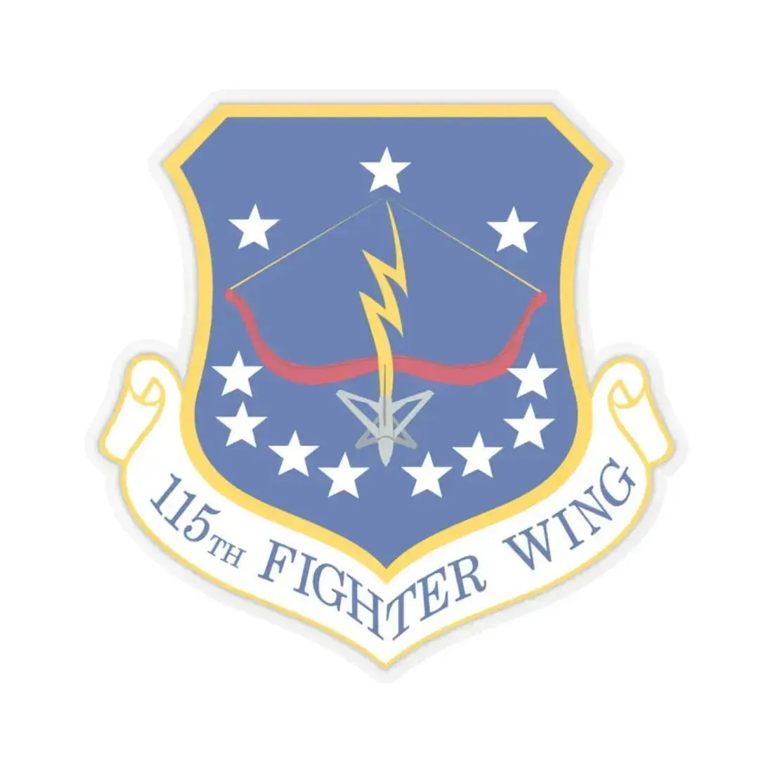 115th Fighter Wing (U.S. Air Force) STICKER Vinyl Kiss-Cut Decal 6 Inch Transparent - The Sticker Space