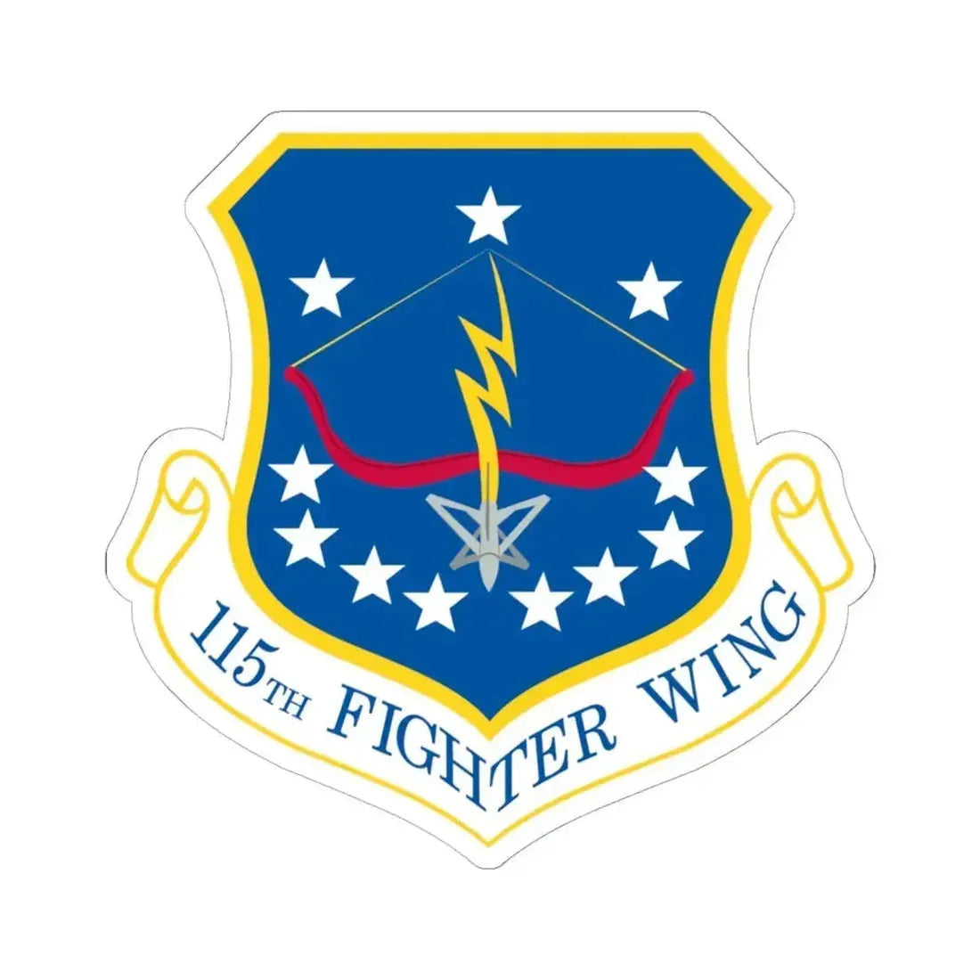 115th Fighter Wing (U.S. Air Force) STICKER Vinyl Kiss-Cut Decal 6 Inch White - The Sticker Space