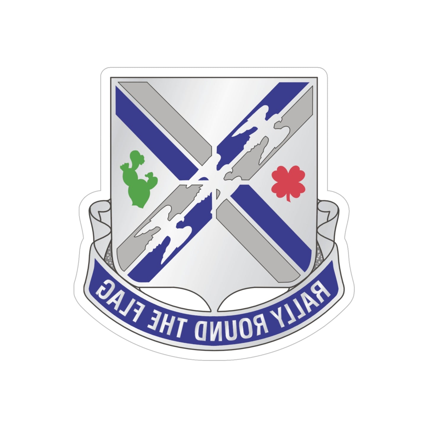 115th Infantry Regiment (U.S. Army) REVERSE PRINT Transparent STICKER-6" × 6"-The Sticker Space