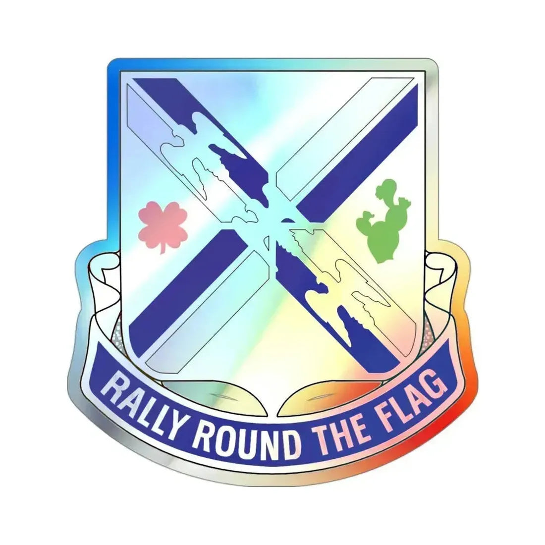 115th Infantry Regiment (U.S. Army) Holographic STICKER Die-Cut Vinyl Decal 3 Inch Holographic - The Sticker Space