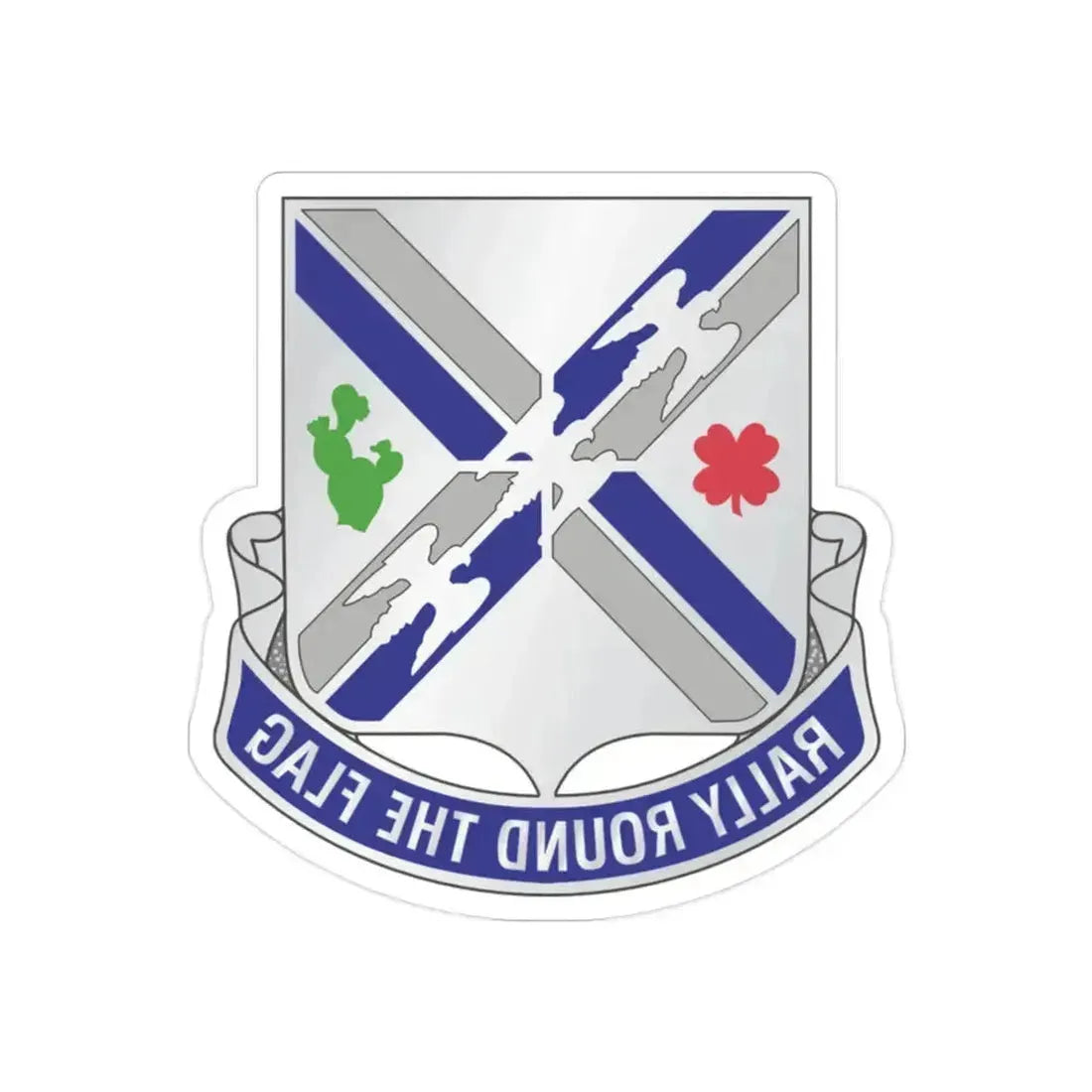 115th Infantry Regiment (U.S. Army) REVERSE PRINT Transparent Die-Cut STICKER 2 Inch Die-Cut Transparent - The Sticker Space