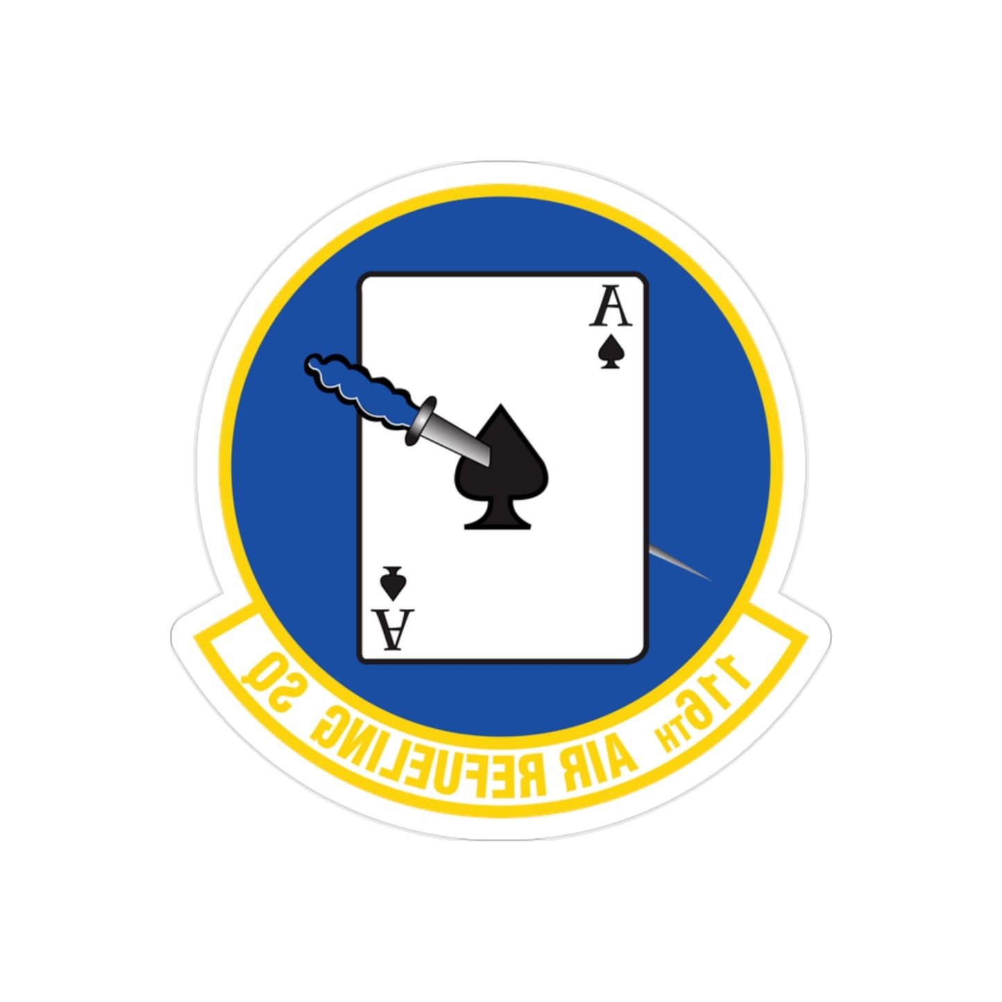 116 Air Refueling Squadron (U.S. Air Force) REVERSE PRINT Transparent STICKER-2" × 2"-The Sticker Space