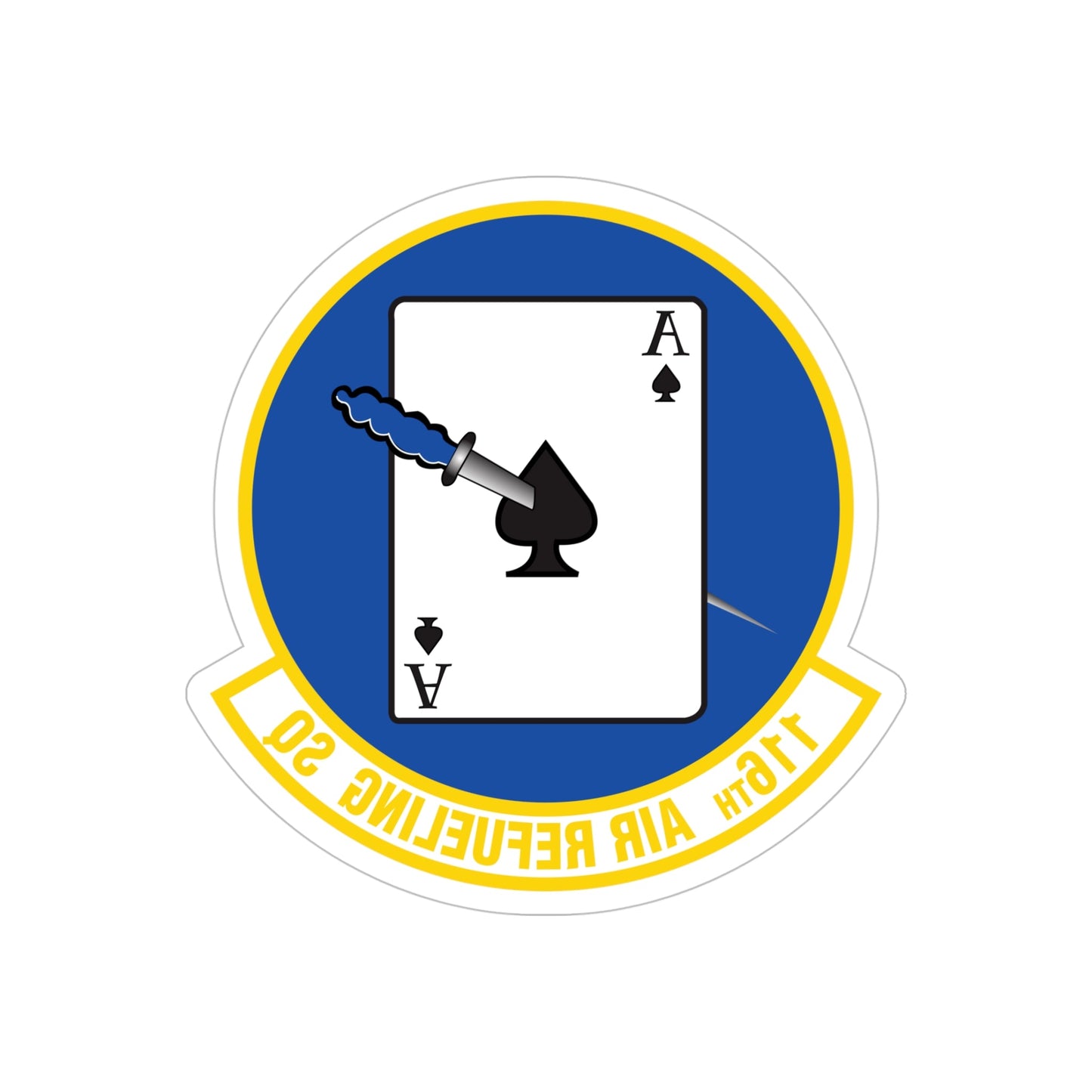 116 Air Refueling Squadron (U.S. Air Force) REVERSE PRINT Transparent STICKER-5" × 5"-The Sticker Space