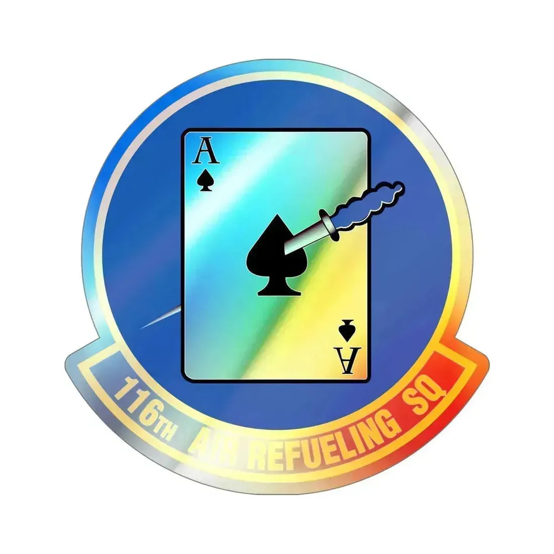 116 Air Refueling Squadron (U.S. Air Force) Holographic STICKER Die-Cut Vinyl Decal 5 Inch Holographic - The Sticker Space