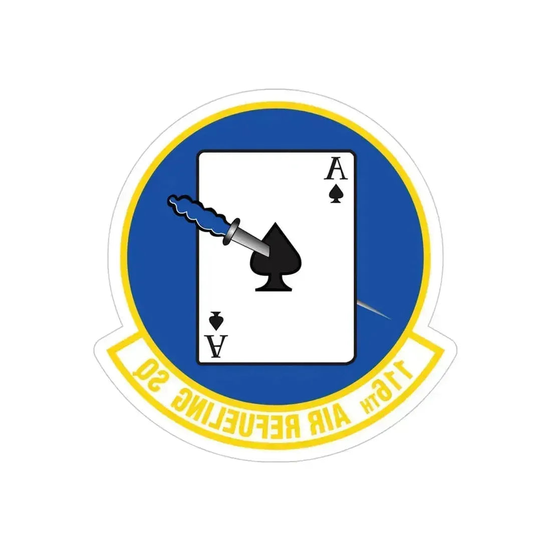 116 Air Refueling Squadron (U.S. Air Force) REVERSE PRINT Transparent Die-Cut STICKER 4 Inch Die-Cut Transparent - The Sticker Space