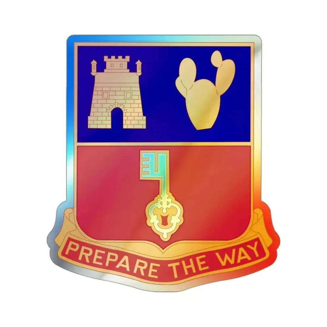 116 Engineer Battalion (U.S. Army) Holographic STICKER Die-Cut Vinyl Decal 3 Inch Holographic - The Sticker Space